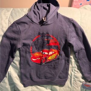 Disney Purple Hoodie with Red Lightning McQueen Graphic